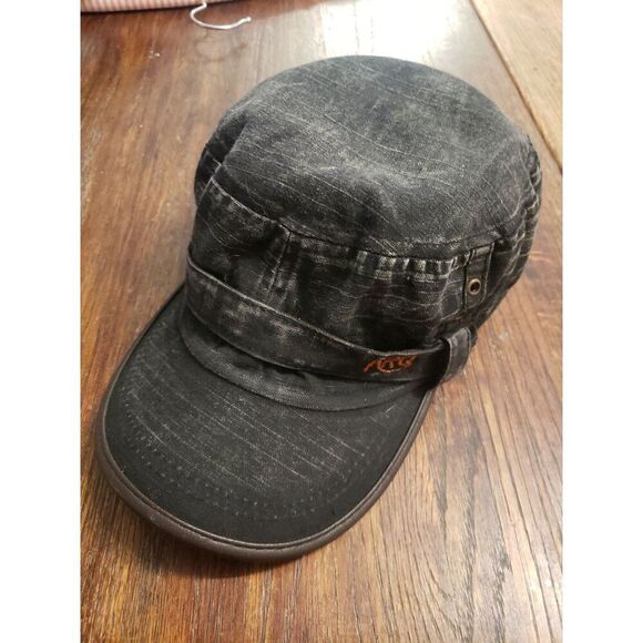 Hat unisex  black 100 cotton black - Picture 2 of 4